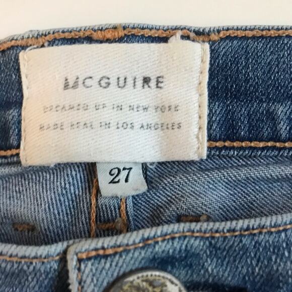 McGuire Mrs. Robinson Cut Off Distressed Jean Shorts Anthropologie Size 27 Boho - Picture 4 of 8